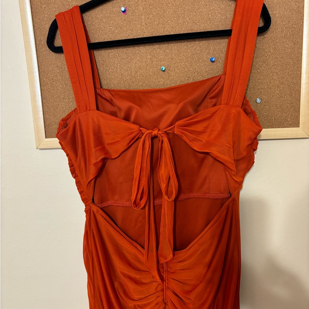 Azazie Rust Orange Wedding Dress - Picture 8 of 8